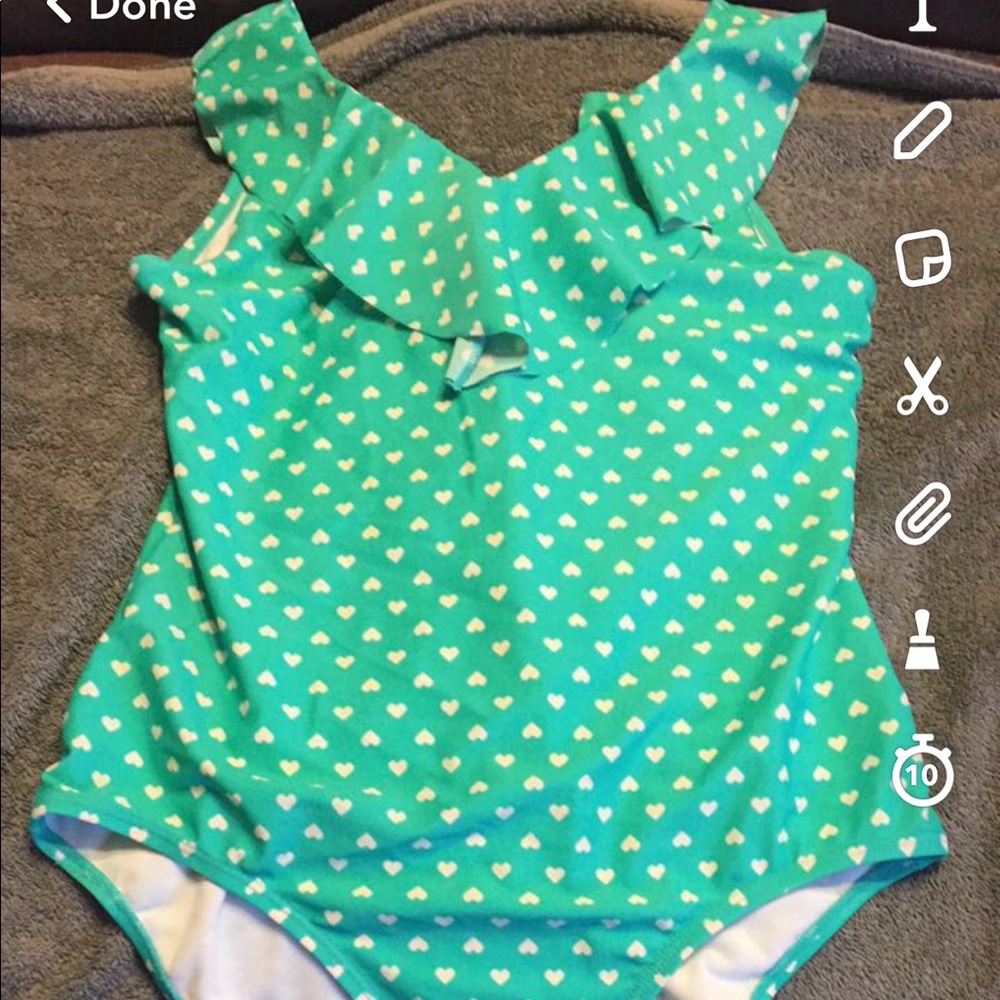 Teal One Piece Swimsuit